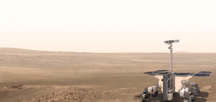 Immagine artistica del rover Rosalind Franklin. Crediti: ESA